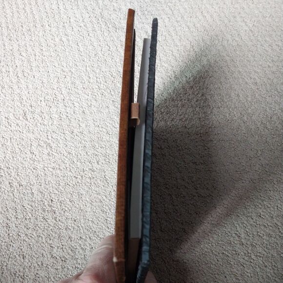 Rare 1930s Italian Leather Portfolio Book Cover Embossed Lion Emblem 8” - Picture 11 of 15